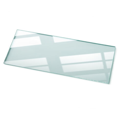 Dessus - Plateau de table - Dessus rectangulaire en verre trempé transparent – 125 x 50 cm – ESG