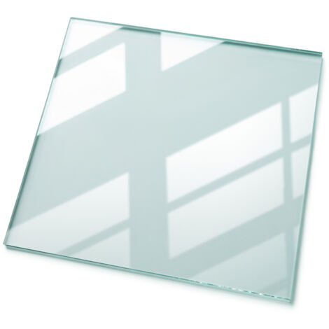 Plateau de table en verre trempé 60 x 60 cm – Épaisseur 4 mm – Résistant à la chaleur et aux chocs – Bords polis pour sécurité accrue