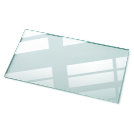 Plateau de table en verre trempé 100 x 50 cm – Épaisseur 4 mm – Résistant à la chaleur et aux chocs – Surface lisse et facile à nettoyer