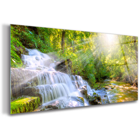 Tableau sur verre – 100 x 50 cm - Tableau mural décoratif - Verre Décorative - Forêt (1/5)