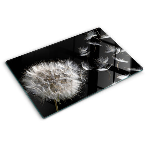 Planche de cuisine, couvre plaque, verre planche découper, verre trempé – 80 x 52 cm - Pissenlit