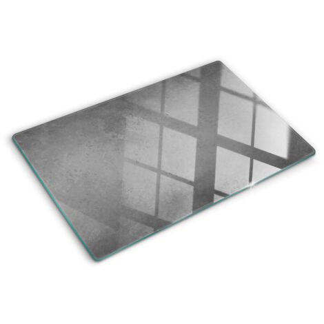 Planche de cuisine, couvre plaque, verre planche découper, verre trempé – 80 x 52 cm - Béton