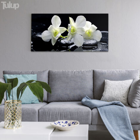 Tulup Impression sur verre100x50 cm Image Tableau Photo décorative panoramique pour la Cuisine et Le Salon - Animaux - Tigre sur l'arbre - Brun