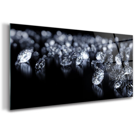 Tableau sur verre – 140 x 70 cm - Tableau mural décoratif - Verre Décorative - Pierres Précieuses (1/5)