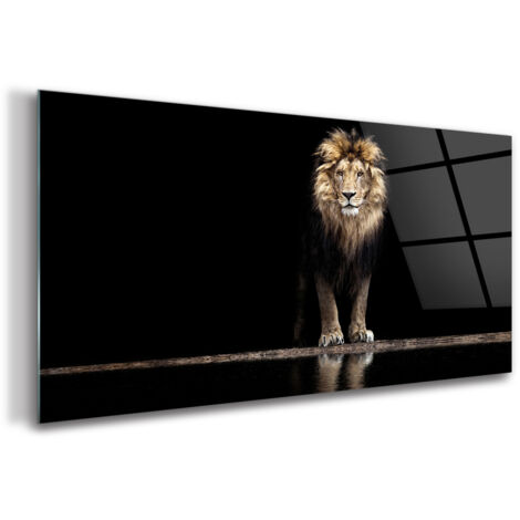 Tableau sur verre – 120 x 60 cm - Tableau mural décoratif - Verre Décorative - Animal Sauvage (1/5)