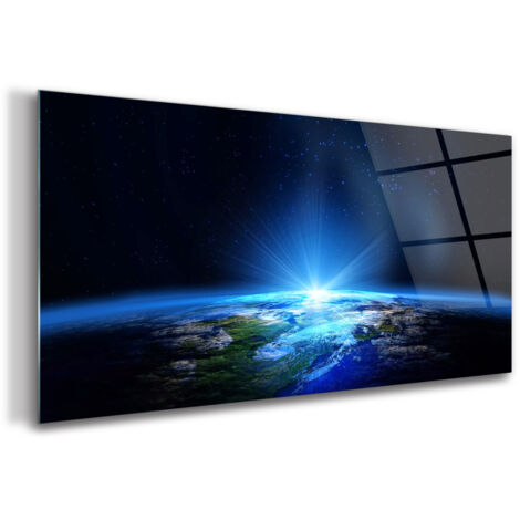 Tableau sur verre – 140 x 70 cm - Tableau mural décoratif - Verre Décorative - Univers Terrestre