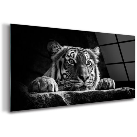 Tableau sur verre – 120 x 60 cm - Tableau mural décoratif - Verre Décorative - Animal Sauvage (1/5)