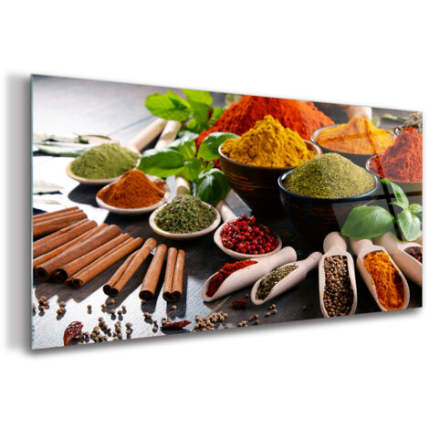 Tableau sur verre – 120 x 60 cm - Tableau mural décoratif - Verre Décorative - Nourriture Et Boissons (1/5)
