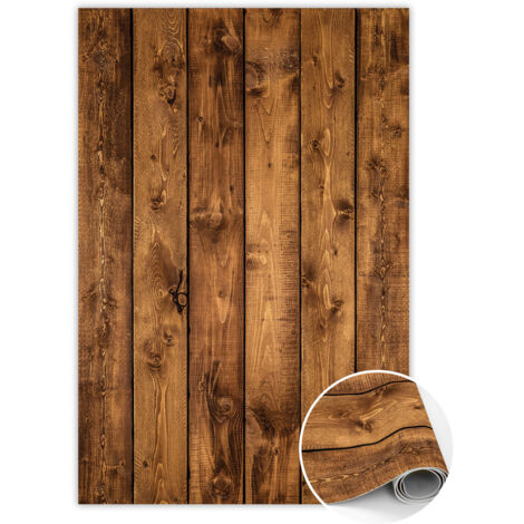 Tapis Vinyl PVC Antidérapant pour Chambre et Cuisine - Planches verticales - 80x120 cm