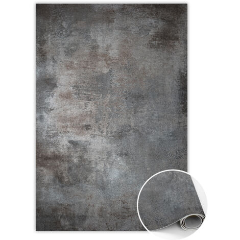 Tapis Vinyl PVC Antidérapant pour Chambre et Cuisine - Tôle rouillée - 80x120 cm (1/5)