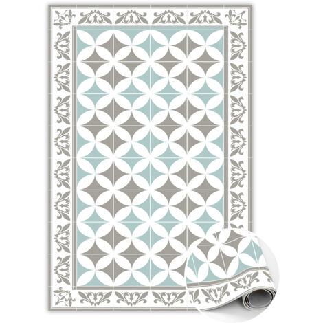 Tapis En Vinyle Rectangulaire, Parfait pour Cuisine et Salon - Carreaux portugais - 150x225 cm (1/5)
