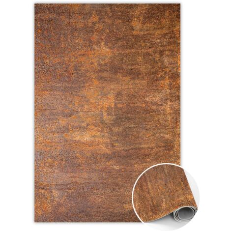 Tapis Vinyl PVC Antidérapant pour Chambre et Cuisine - Tôle rouillée - 80x120 cm (1/5)