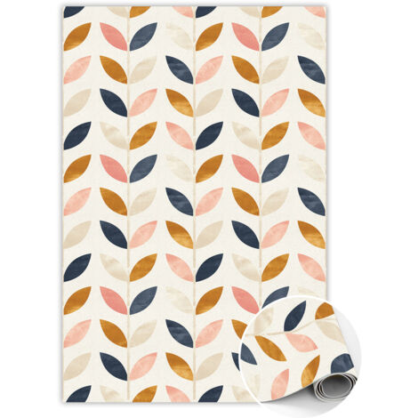 Tapis Vinyle PVC Élégant Protection pour le Sol - Petites feuilles - 120x180 cm (1/5)