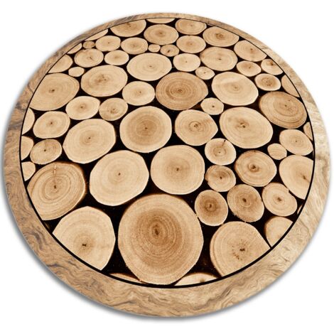 Tapis Salon et Chambre Vinyle Rond - Passage - ⌀fi70 cm (1/5)