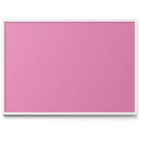 Tableau Magnétique en Métal Tableau pour Magnet - Motif Couleur rose - Minimaliste - Cadre Blanc - 100x70 cm - Plaque Magnétique