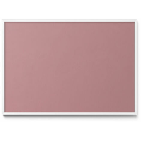 Tableau Magnétique en Métal Tableau pour Magnet - Motif Couleur rose pastel - Minimaliste - Cadre Blanc - 100x70 cm - Plaque Magnétique