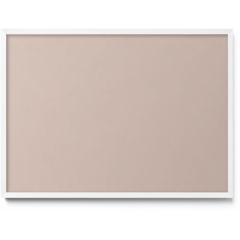 Tableau Magnétique en Métal Tableau pour Magnet - Motif Couleur beige rose poudré - Minimaliste - Cadre Blanc - 70x50 cm - Plaque Magnétique