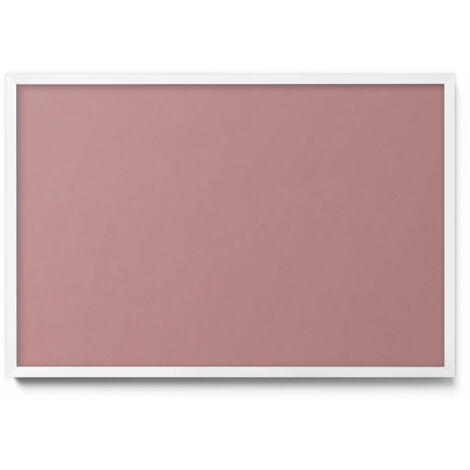 Tableau Magnétique en Métal Tableau pour Magnet - Motif Couleur rose pastel - Minimaliste - Cadre Blanc - 60x40 cm - Plaque Magnétique