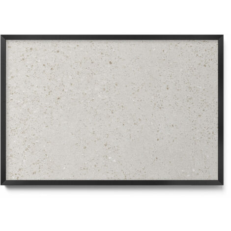 Tableau Magnétique en Métal pour Aimants - Motif Grès clair - Minimaliste - Cadre Noir - 60x40 cm - Tableau Métallique Aimanté