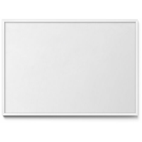 Tableau Magnétique en Métal Tableau pour Magnet - Motif Couleur blanc - Minimaliste - Cadre Blanc - 100x70 cm - Plaque Magnétique