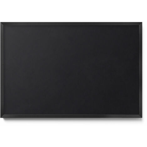 Tableau Magnétique en Métal pour Aimants - Motif Couleur noire - Minimaliste - Cadre Noir - 60x40 cm - Tableau Métallique Aimanté