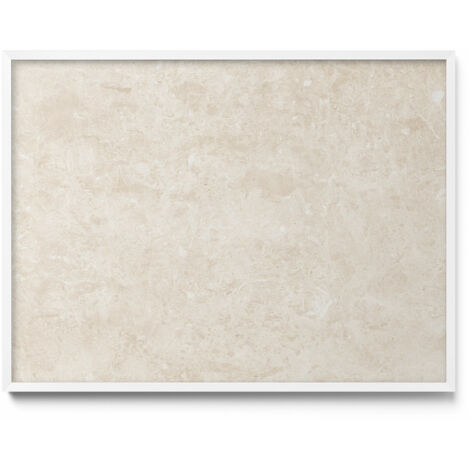 Tableau Magnétique en Métal Tableau pour Magnet - Motif Pierre claire élégante - Minimaliste - Cadre Blanc - 80x60 cm - Plaque Magnétique