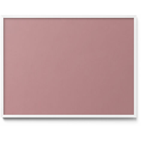 Tableau Magnétique en Métal Tableau pour Magnet - Motif Couleur rose pastel - Minimaliste - Cadre Blanc - 80x60 cm - Plaque Magnétique