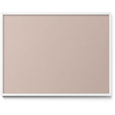 Tableau Magnétique en Métal Tableau pour Magnet - Motif Couleur beige rose poudré - Minimaliste - Cadre Blanc - 80x60 cm - Plaque Magnétique