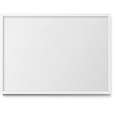 Tableau Magnétique en Métal Tableau pour Magnet - Motif Couleur blanc - Minimaliste - Cadre Blanc - 70x50 cm - Plaque Magnétique