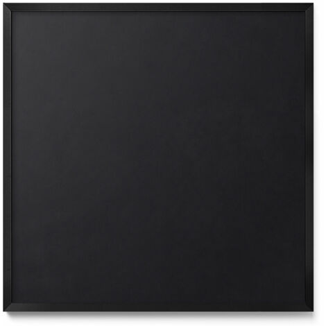 Tableau Magnétique en Métal pour Aimants - Motif Couleur noire - Minimaliste - Cadre Noir - 50x50 cm - Tableau Métallique Aimanté