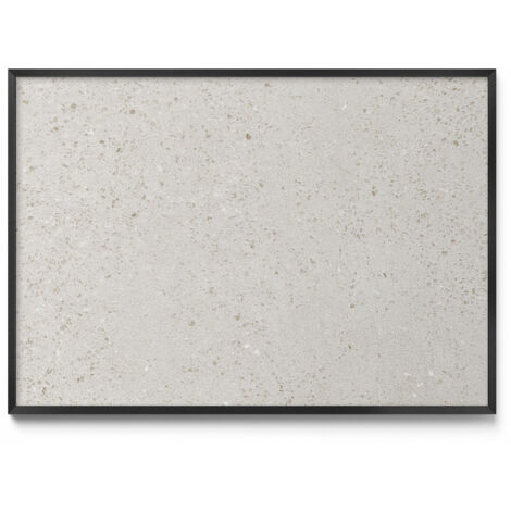 Tableau Magnétique en Métal pour Aimants - Motif Grès clair - Minimaliste - Cadre Noir - 100x70 cm - Tableau Métallique Aimanté