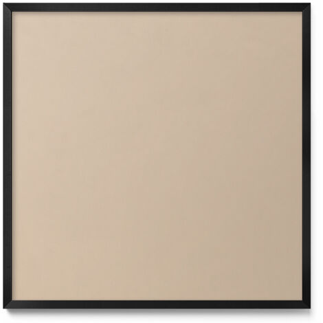 Tableau Magnétique en Métal pour Aimants - Motif Couleur beige - Minimaliste - Cadre Noir - 50x50 cm - Tableau Métallique Aimanté