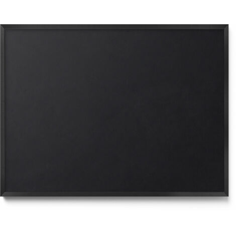 Tableau Magnétique en Métal pour Aimants - Motif Couleur noire - Minimaliste - Cadre Noir - 80x60 cm - Tableau Métallique Aimanté