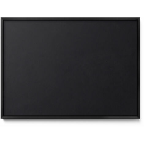 Tableau Magnétique en Métal pour Aimants - Motif Couleur noire - Minimaliste - Cadre Noir - 70x50 cm - Tableau Métallique Aimanté