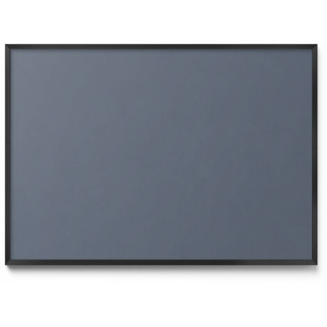 Tableau Magnétique en Métal pour Aimants - Motif Couleur gris froid - Minimaliste - Cadre Noir - 100x70 cm - Tableau Métallique Aimanté (1/5)