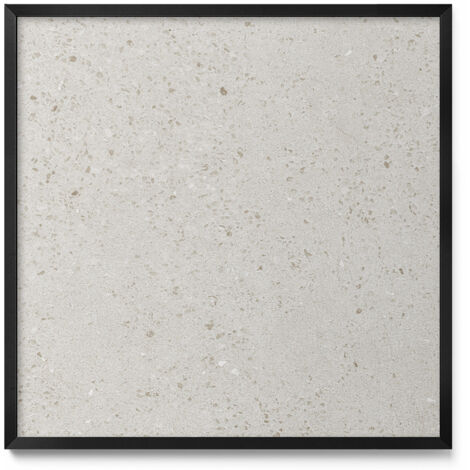 Tableau Magnétique en Métal pour Aimants - Motif Grès clair - Minimaliste - Cadre Noir - 50x50 cm - Tableau Métallique Aimanté