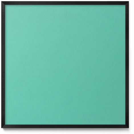 Tableau Magnétique en Métal pour Aimants - Motif Couleur menthe - Minimaliste - Cadre Noir - 50x50 cm - Tableau Métallique Aimanté