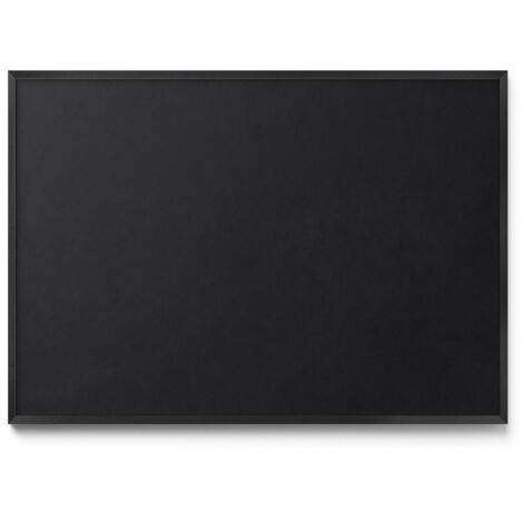 Tableau Magnétique en Métal pour Aimants - Motif Couleur noire - Minimaliste - Cadre Noir - 100x70 cm - Tableau Métallique Aimanté