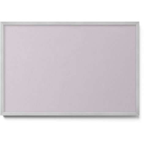 Tableau Magnétique décoratif en Métal – idéal pour Aimants - Couleur lilas - Minimaliste - Cadre Argenté - 60x40 cm - Panneau Magnétique (1/5)