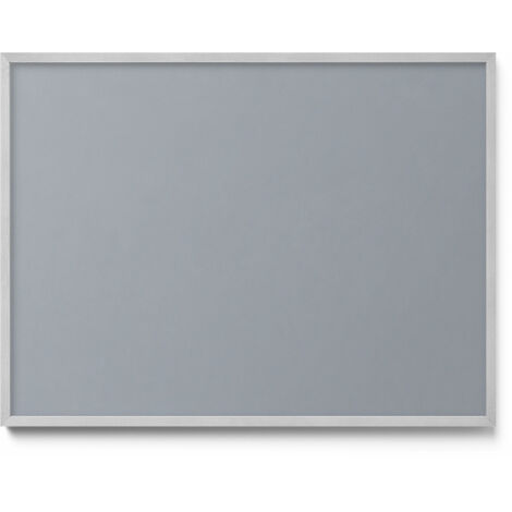 Tableau Magnétique décoratif en Métal – idéal pour Aimants - Couleur grise - Minimaliste - Cadre Argenté - 80x60 cm - Panneau Magnétique (1/5)