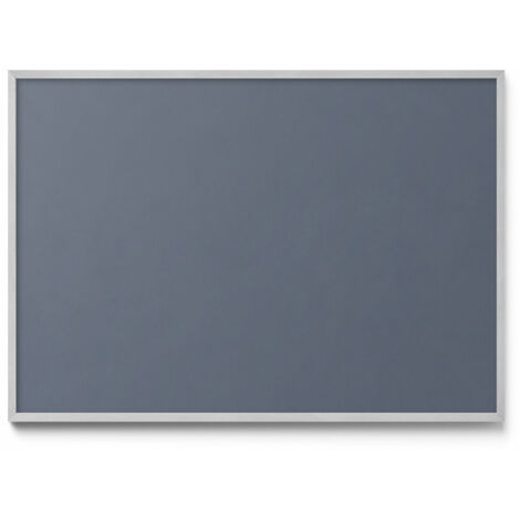 Tableau Magnétique décoratif en Métal – idéal pour Aimants - Couleur gris froid - Minimaliste - Cadre Argenté - 100x70 cm - Panneau Magnétique (1/5)