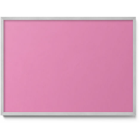 Tableau Magnétique décoratif en Métal – idéal pour Aimants - Couleur rose - Minimaliste - Cadre Argenté - 70x50 cm - Panneau Magnétique (1/5)