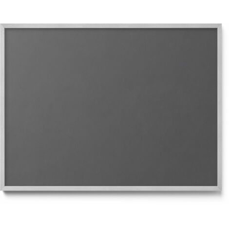 Tableau Magnétique décoratif en Métal – idéal pour Aimants - Couleur gris foncé - Minimaliste - Cadre Argenté - 80x60 cm - Panneau Magnétique (1/5)