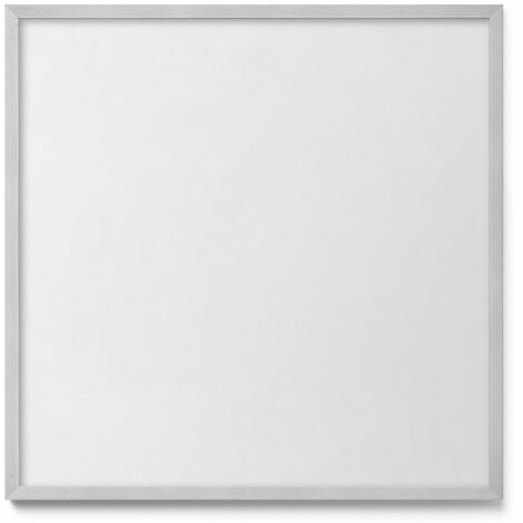 Tableau Magnétique décoratif en Métal – idéal pour Aimants - Couleur blanche - Minimaliste - Cadre Argenté - 50x50 cm - Panneau Magnétique (1/5)