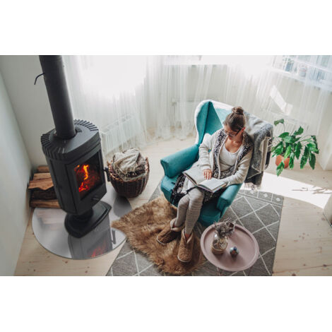 Plaque En Verre Cheminée Protecteur De Sol Sous La Cheminée Verre Trempé Protection Thermique Couleur Marron 120x60 Cm 92221207