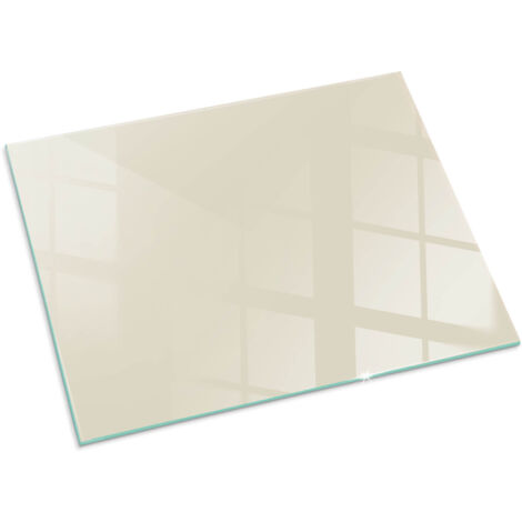 Plaque Rectangulaire décorative de protection avec impression sous cheminée pour salon Couleur Beige 80x60 cm