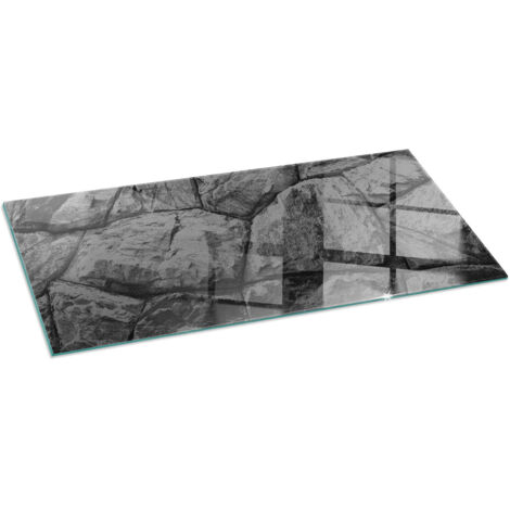 Plaque décorative de sol avec impression sous cheminée protection et design Motif pierre naturelle 125x50 cm (1/5)