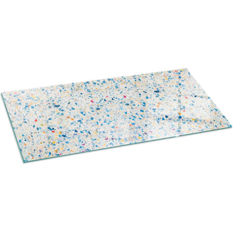 Plaque de protection en verre trempé de sol décorative imprimée sous cheminée Motif texturé abstrait 125x50 cm (1/5)