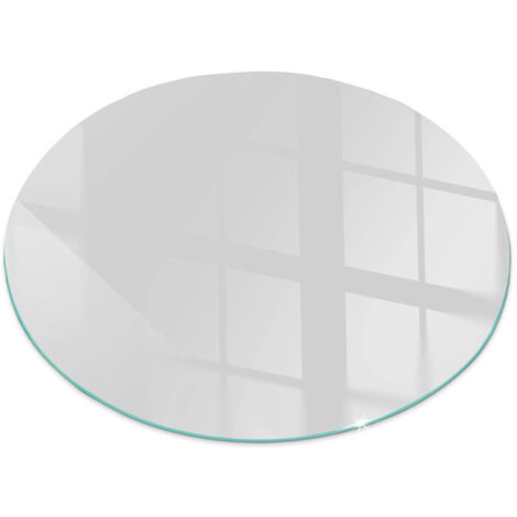 Plaque ronde de protection en verre trempé pour cheminée protection contre les étincelles Couleur Gris Ronde fi 100 cm (1/5)