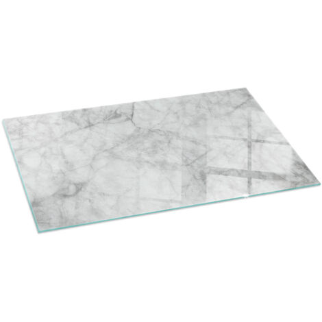 Plaque de sol en verre trempé sous cheminée protection parquet et plancher Motif structure marbrée 120x60 cm (1/5)
